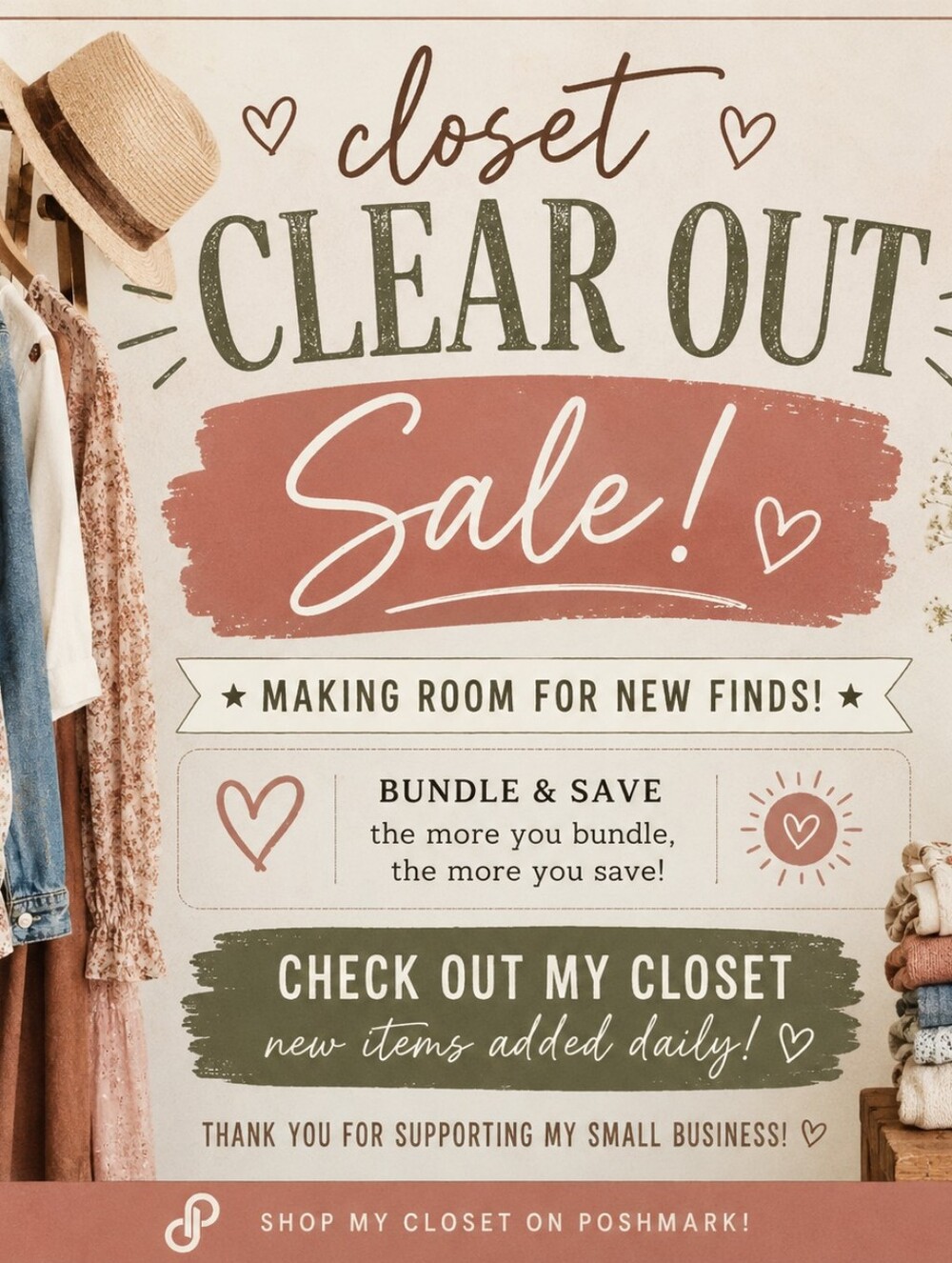 Closet Clear Out Sale